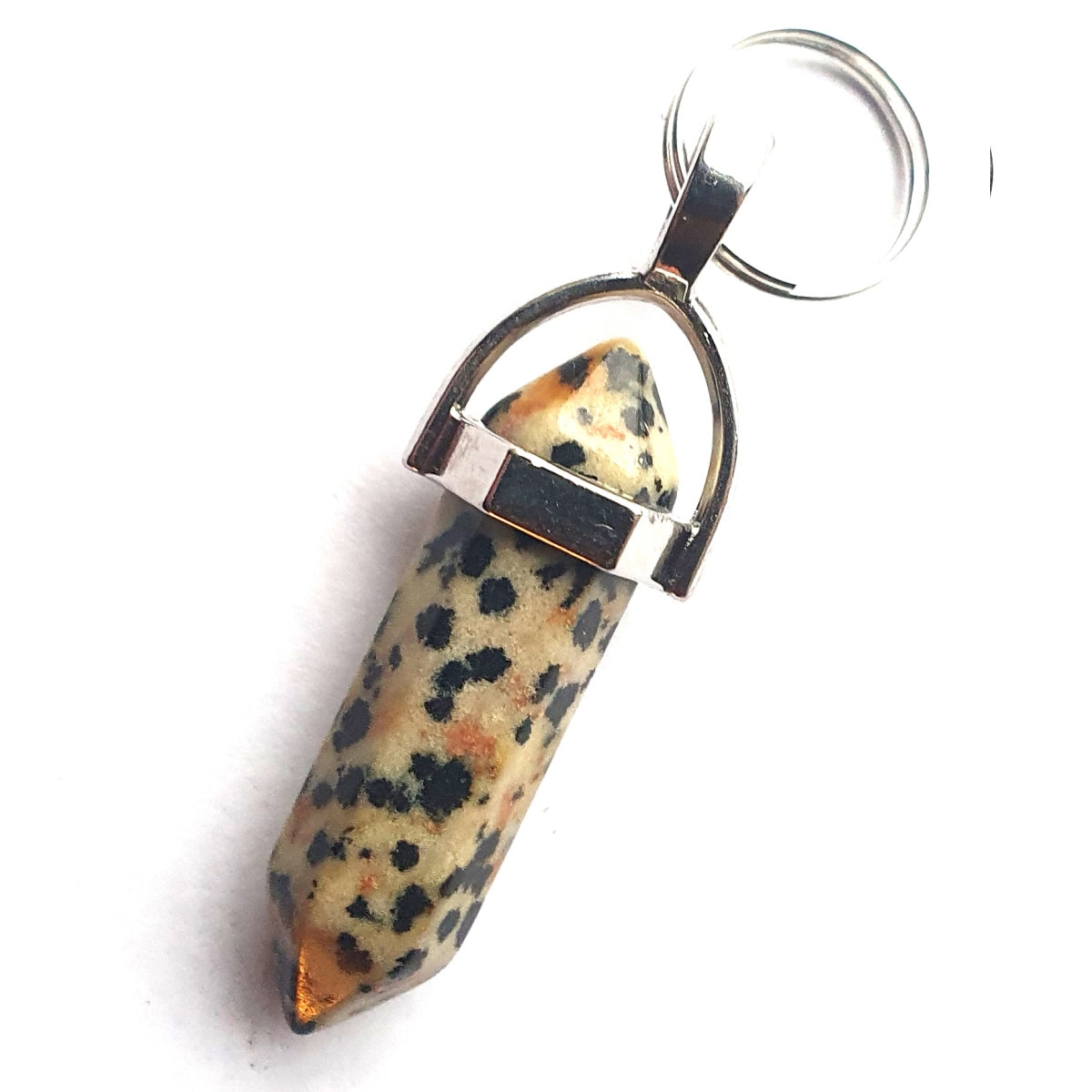Crystal Gemstone Pet Collar Charm – Handmade in UK, 11 Stones, Split Ring Attachment