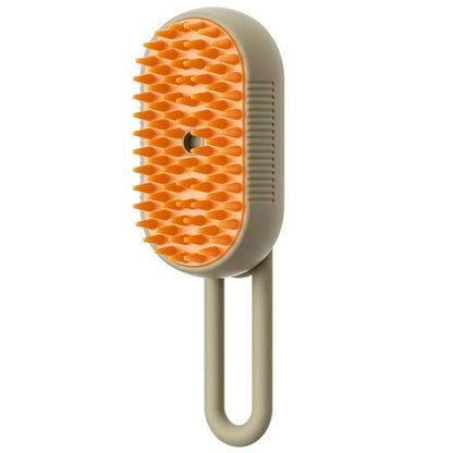 3-in-1 Electric Steam Cat Grooming Brush – Spray, Massage & Deshedding Comb
