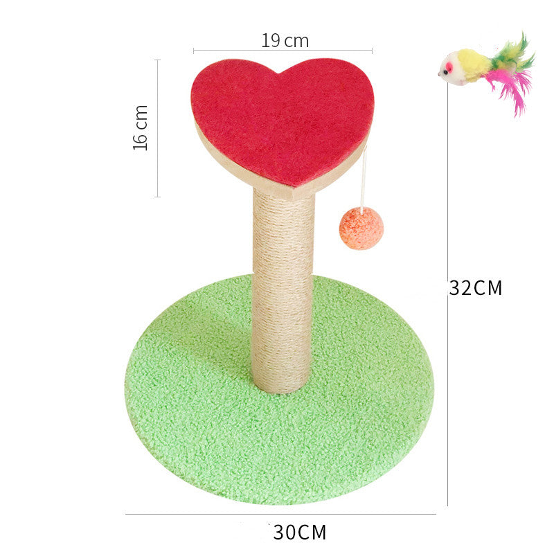 Sisal & Hemp Cat Scratcher with Solid Wood Base – 8 Styles, Claw Grinding Toy