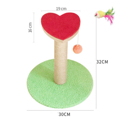 Sisal & Hemp Cat Scratcher with Solid Wood Base – 8 Styles, Claw Grinding Toy
