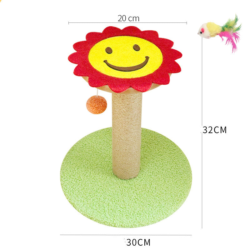 Sisal & Hemp Cat Scratcher with Solid Wood Base – 8 Styles, Claw Grinding Toy