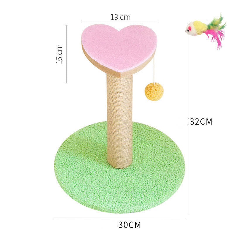 Sisal & Hemp Cat Scratcher with Solid Wood Base – 8 Styles, Claw Grinding Toy