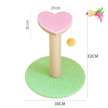 Sisal & Hemp Cat Scratcher with Solid Wood Base – 8 Styles, Claw Grinding Toy