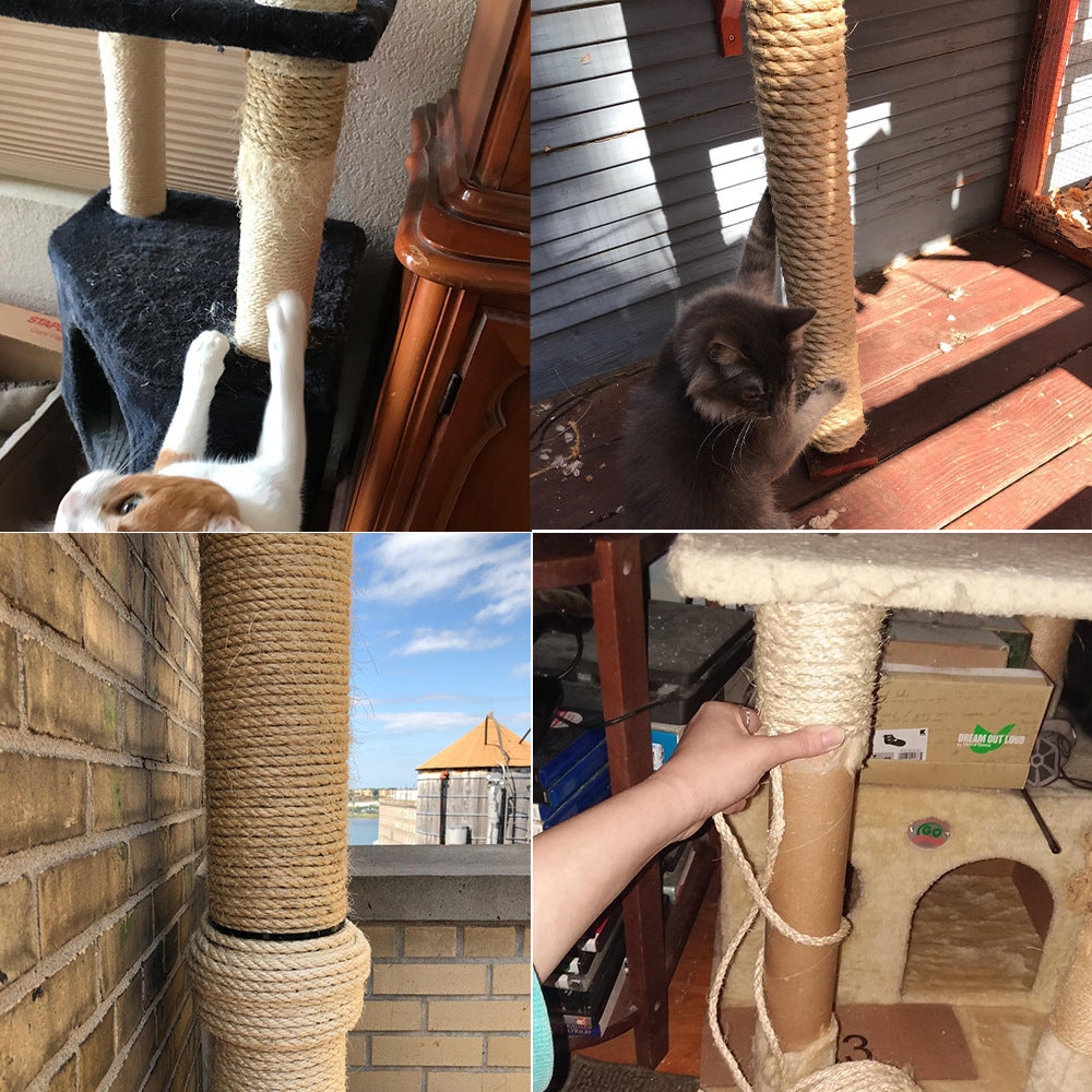 Cat Sisal Scratching Rope – 4mm, 6mm & 8mm, 10M to 50M, DIY Cat Scratcher Repair