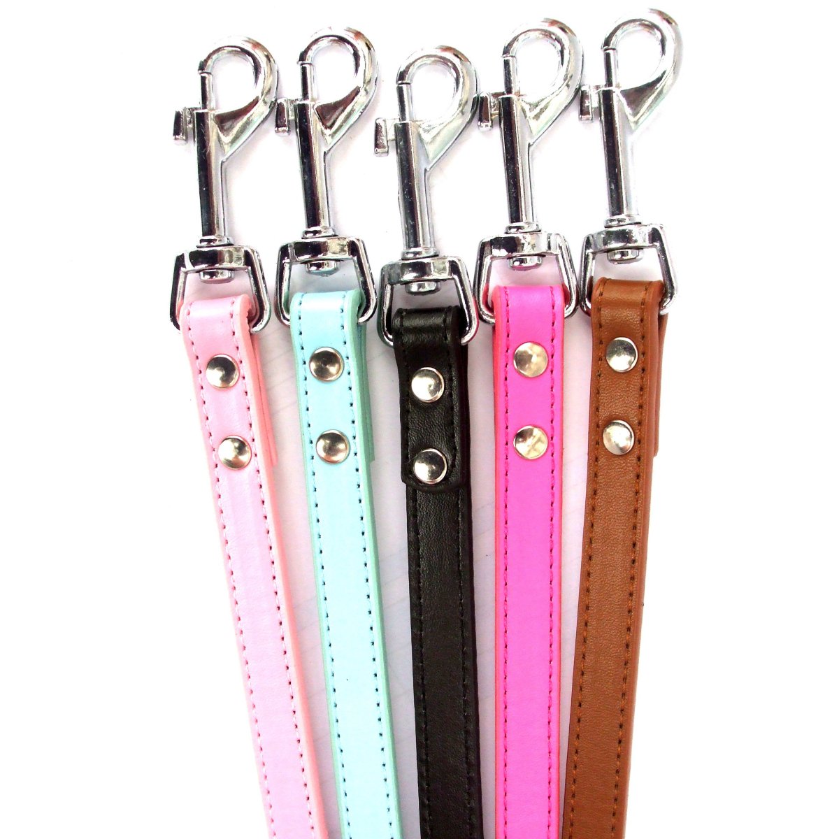 Classic Dog Lead – Medium, Faux Leather, 4ft x 15mm, Swivel Hook, Black