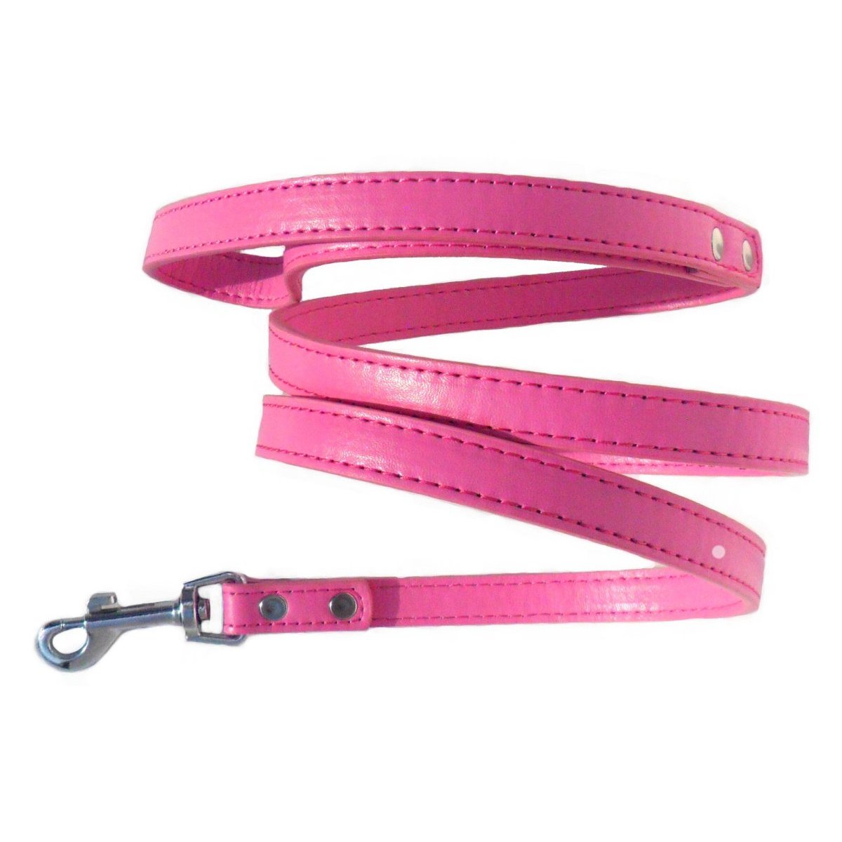 Classic Dog Lead – Medium, Faux Leather, 4ft x 15mm, Swivel Hook, Black