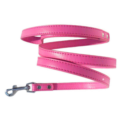 Classic Dog Lead – Medium, Faux Leather, 4ft x 15mm, Swivel Hook, Black