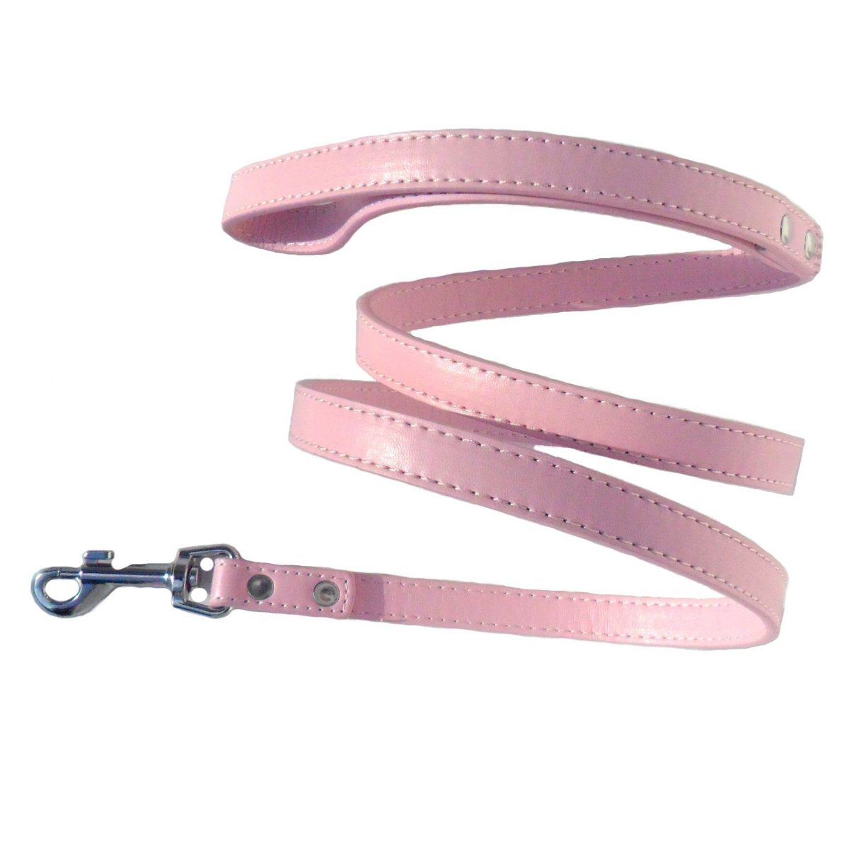 Classic Dog Lead – Medium, Faux Leather, 4ft x 15mm, Swivel Hook, Black