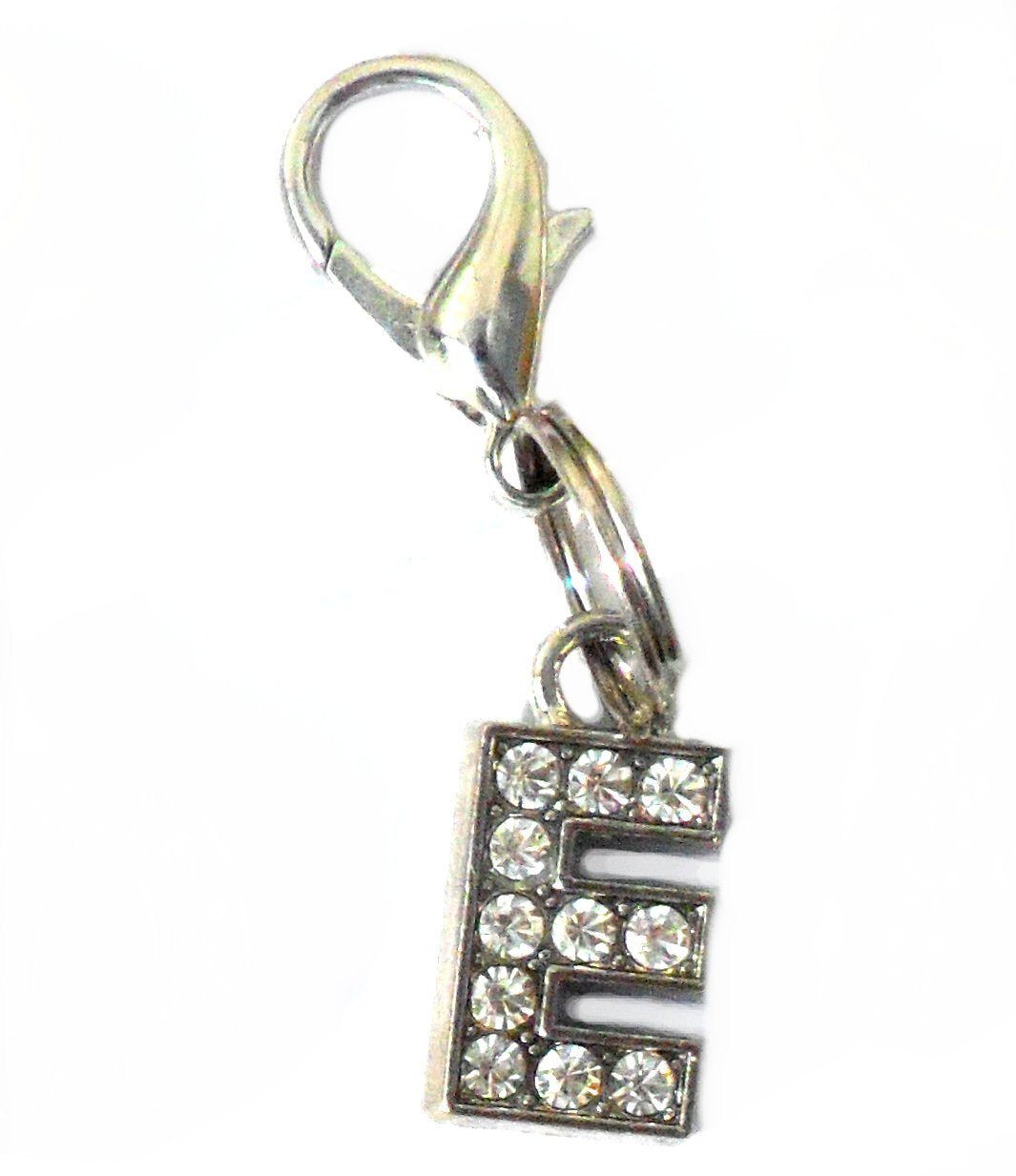 A-Z Crystal Letter Pet Collar Charm – Rhinestone Initial, Lobster Clasp, Cat & Dog