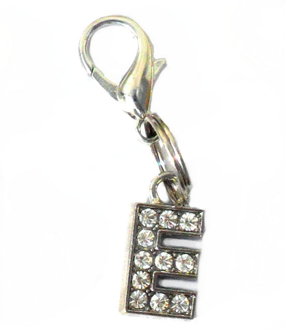 A-Z Crystal Letter Pet Collar Charm – Rhinestone Initial, Lobster Clasp, Cat & Dog