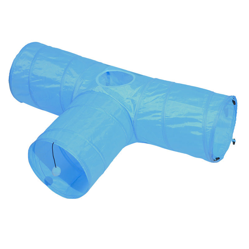 Foldable Cat Tunnel Toy – 85cm, Polyester, Multiple Styles, Optional Toy Set
