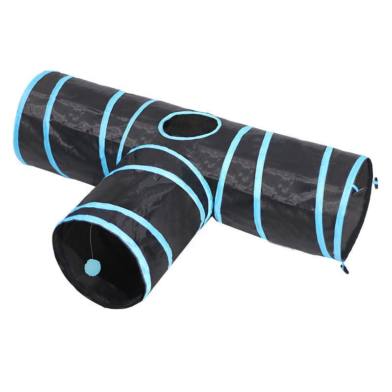 Foldable Cat Tunnel Toy – 85cm, Polyester, Multiple Styles, Optional Toy Set