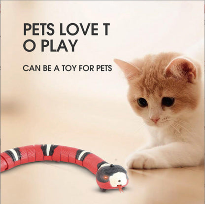 Electric Smart Sensing Snake Cat Toy – USB Rechargeable, Realistic Movement, Indoor
