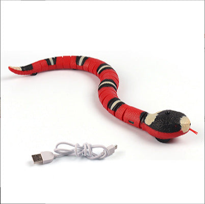 Electric Smart Sensing Snake Cat Toy – USB Rechargeable, Realistic Movement, Indoor