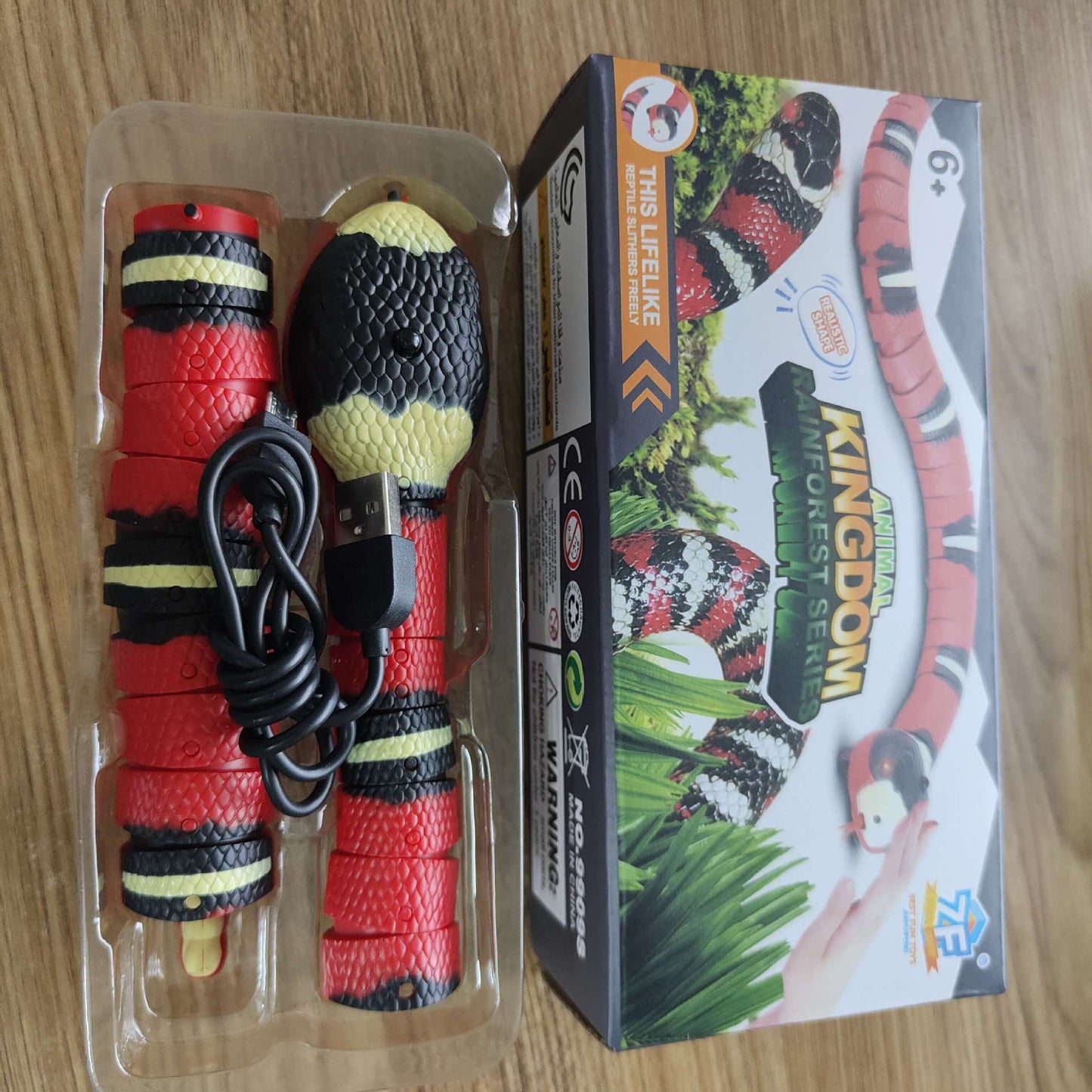 Electric Smart Sensing Snake Cat Toy – USB Rechargeable, Realistic Movement, Indoor