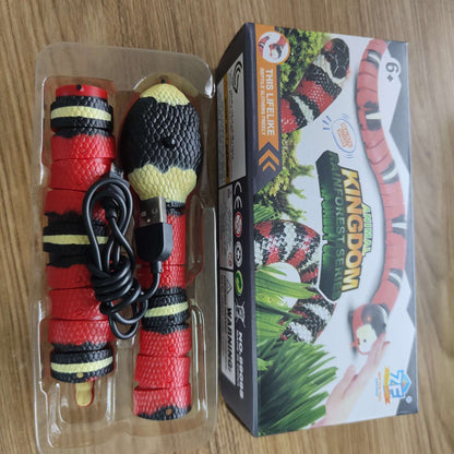 Electric Smart Sensing Snake Cat Toy – USB Rechargeable, Realistic Movement, Indoor