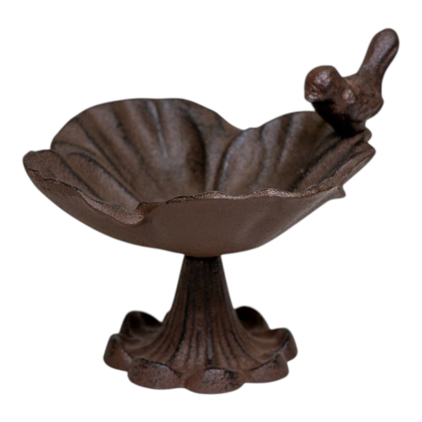 Cast Iron Flower Bird Bath – 14.5x14.5x8.5cm, Garden Wildlife Water Feature