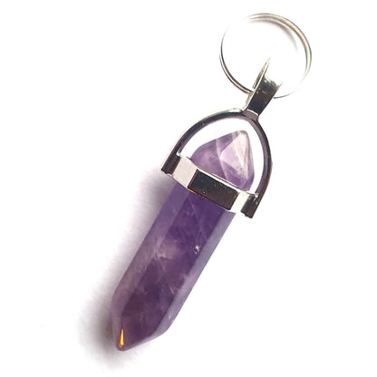 Crystal Gemstone Pet Collar Charm – Handmade in UK, 11 Stones, Split Ring Attachment