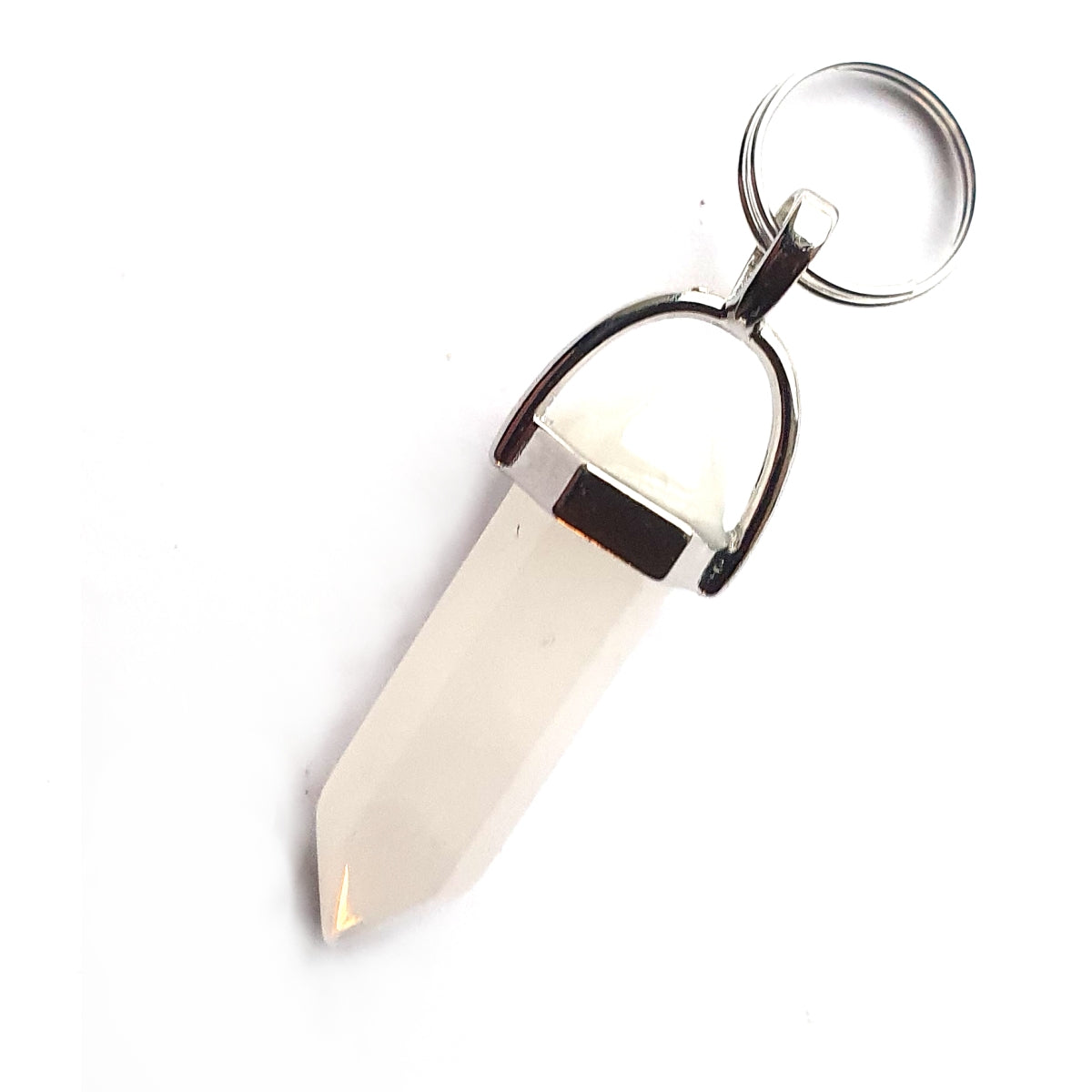 Crystal Gemstone Pet Collar Charm – Handmade in UK, 11 Stones, Split Ring Attachment