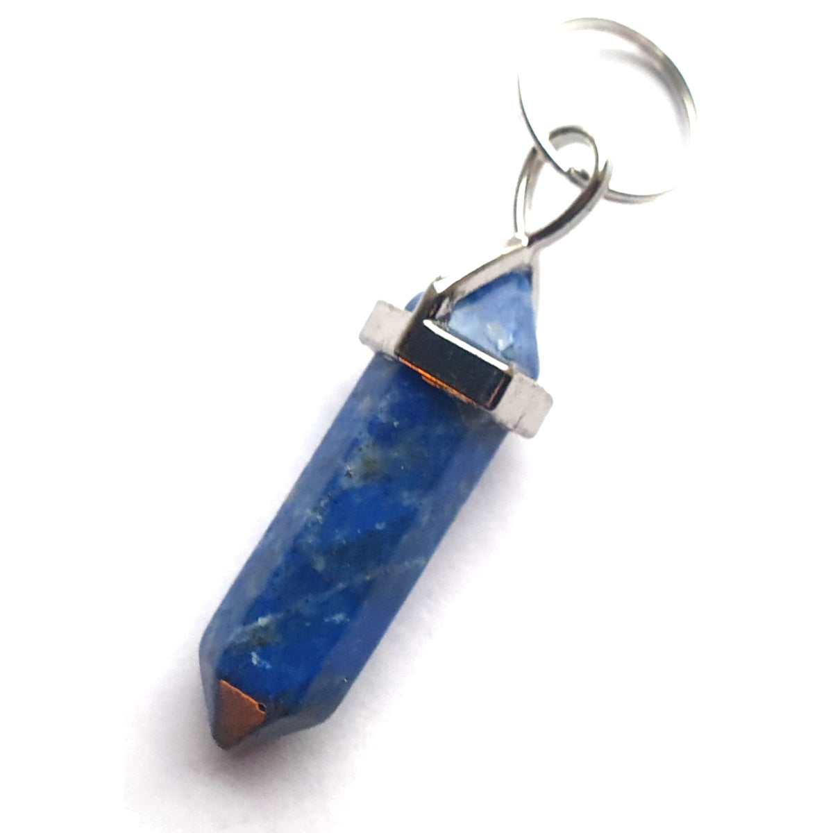 Crystal Gemstone Pet Collar Charm – Handmade in UK, 11 Stones, Split Ring Attachment