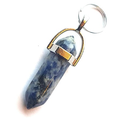 Crystal Gemstone Pet Collar Charm – Handmade in UK, 11 Stones, Split Ring Attachment