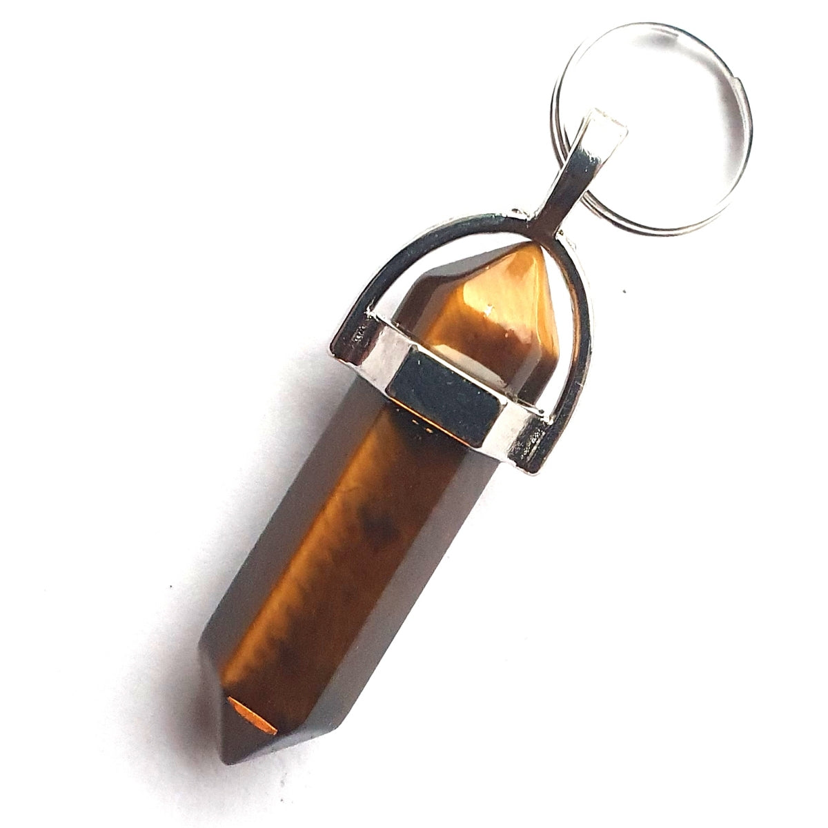 Crystal Gemstone Pet Collar Charm – Handmade in UK, 11 Stones, Split Ring Attachment