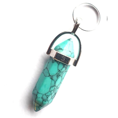Crystal Gemstone Pet Collar Charm – Handmade in UK, 11 Stones, Split Ring Attachment