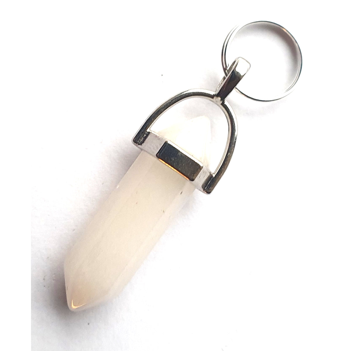 Crystal Gemstone Pet Collar Charm – Handmade in UK, 11 Stones, Split Ring Attachment