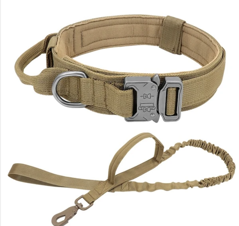 Tactical Dog Collar – 600D Military-Grade, Sizes M/L/XL, 4 Colours, Set Options