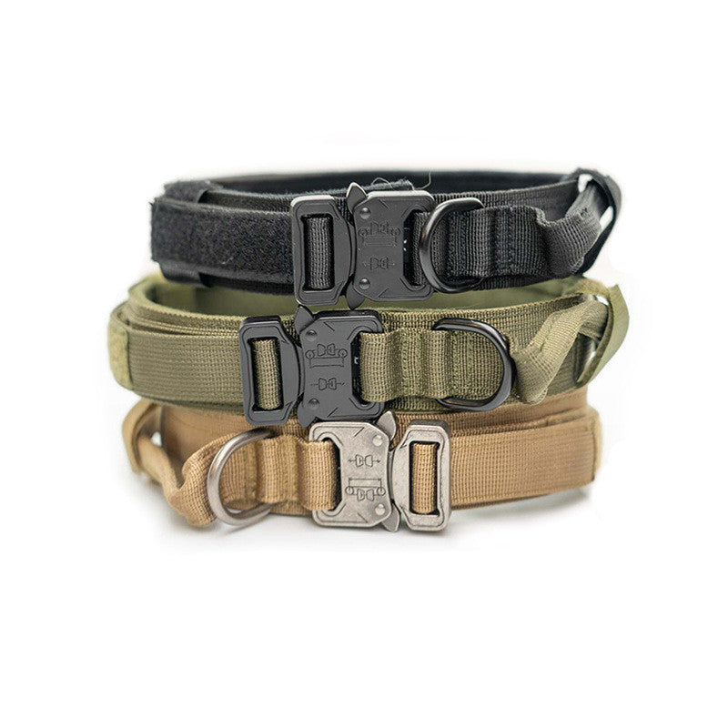 Tactical Dog Collar – 600D Military-Grade, Sizes M/L/XL, 4 Colours, Set Options
